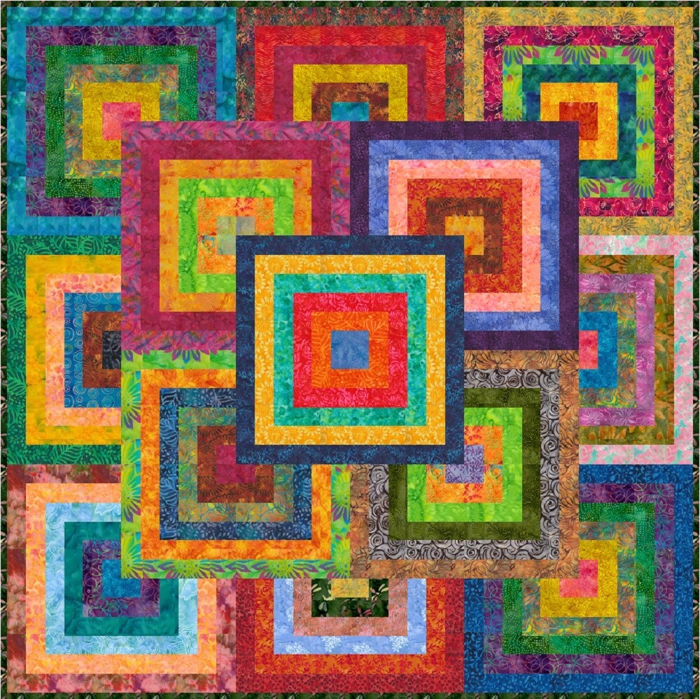 KANAWA - Batik Pre-cut Quilt Kit -All Sizes -by Quilt-Addicts - USA only