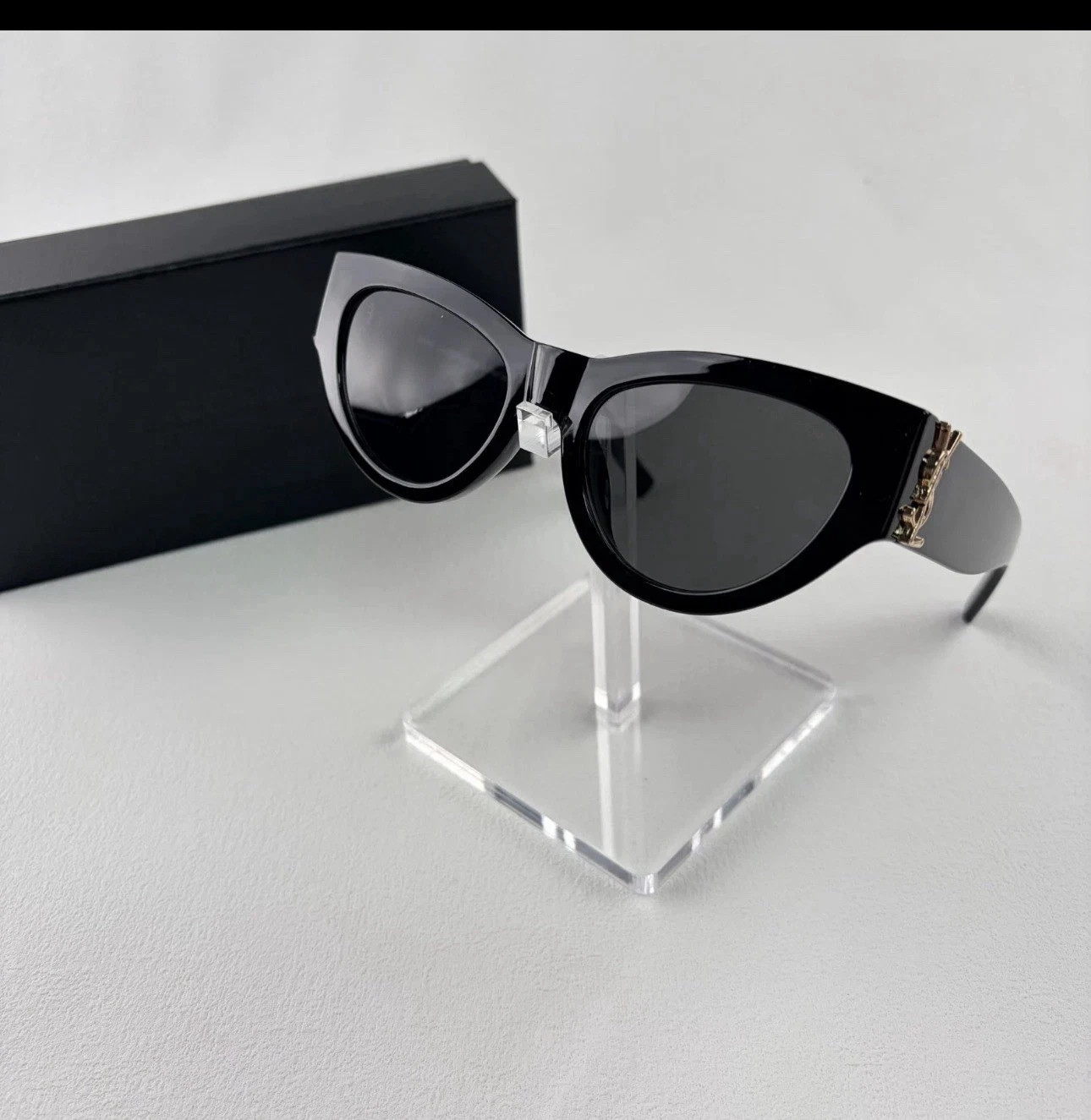 Saint Laurent Sunglasses SL M94 001 Shiny Black Frame Grey Lens