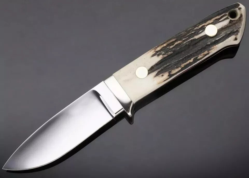 Handmade Bob Loveless Knife, Custom handmade Knife, Stag horn