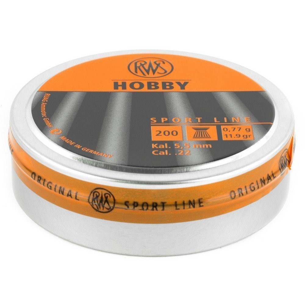 RWS Hobby Sport Line Airgun Pellets .22 Caliber 11.9 Grains 200 Count - 2401859