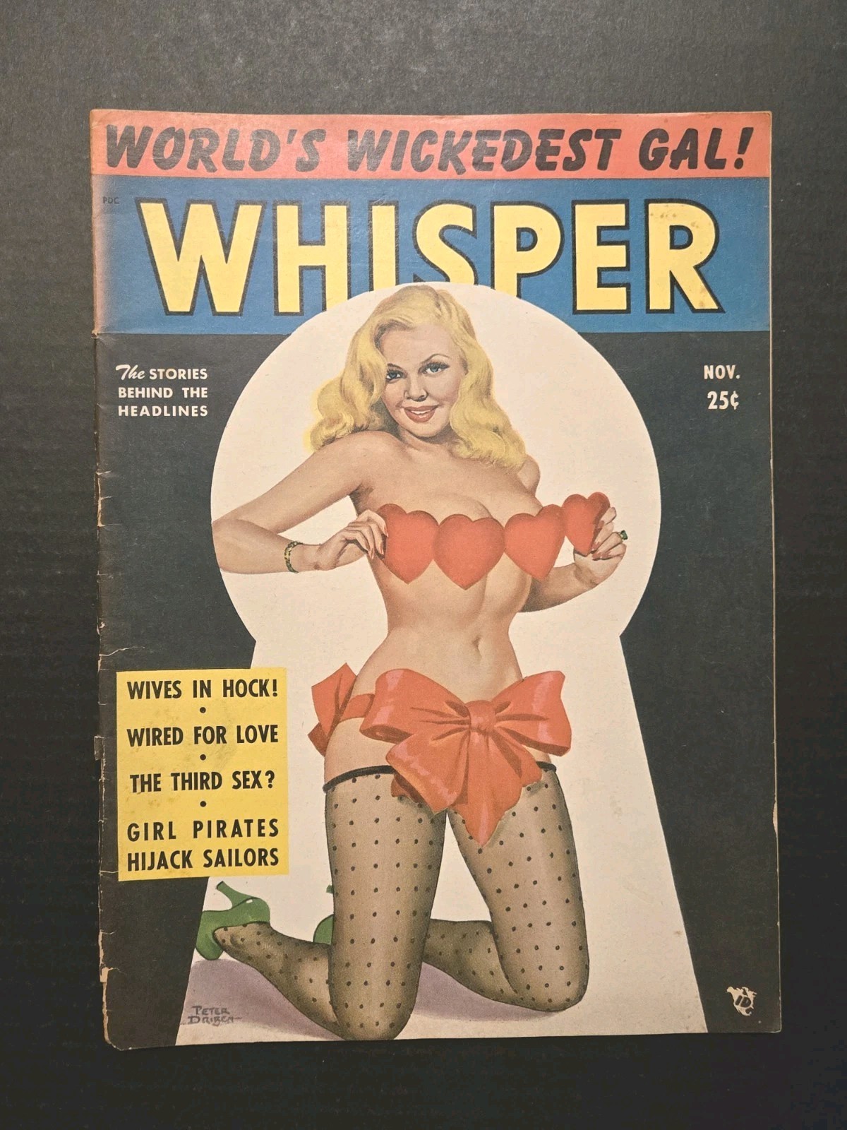 November 1951 Whisper Magazine, Vol. 5 #3, Great Peter Driben Cover Pin-ups