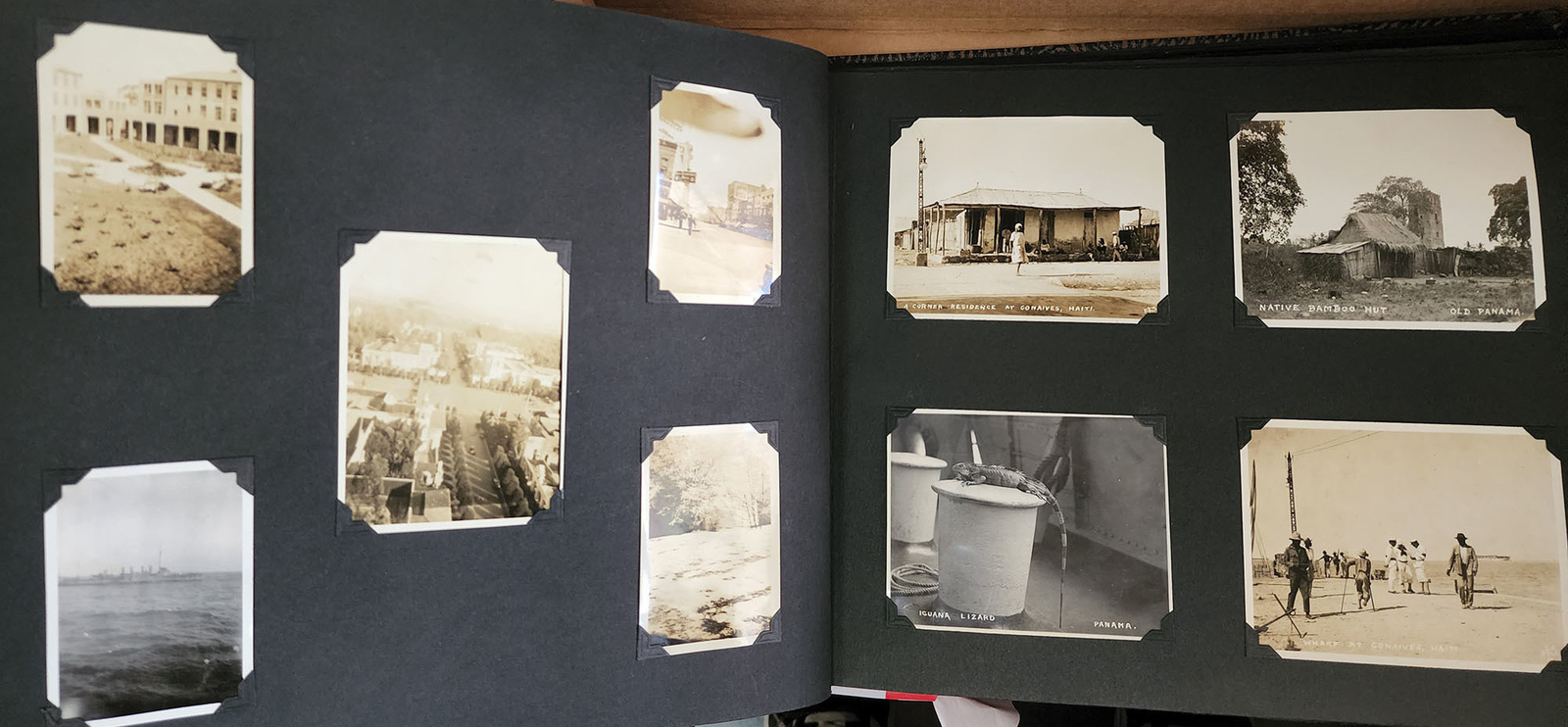 Lot of 9 Vintage 1927 B&W Scenic Photographs from Panama & Gonaives, Haiti