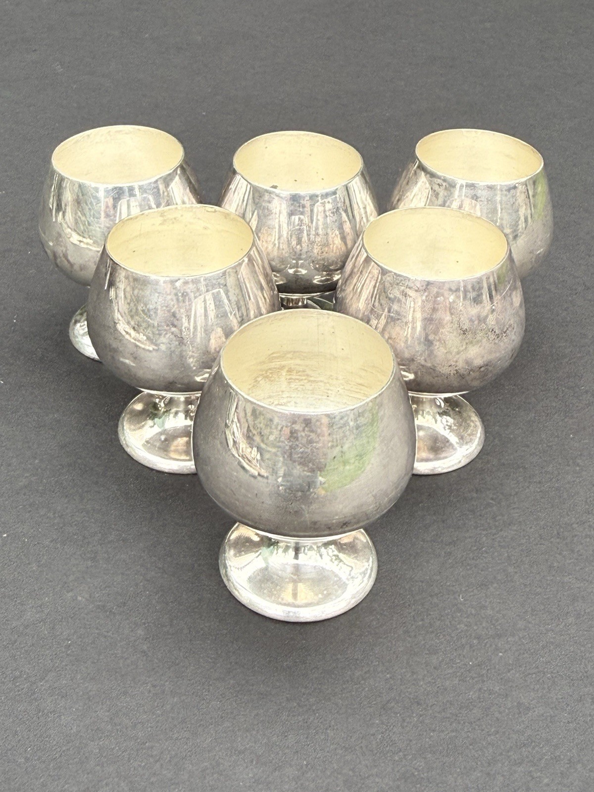 Set of 6 Gorham Sterling Silver Mini Cordial Goblet Shot Chalice 955 Vintage Cup Set of 6 Gorham Sterling Silver Mini Cordial Goblet Shot Chalice 955 Vintage Cup