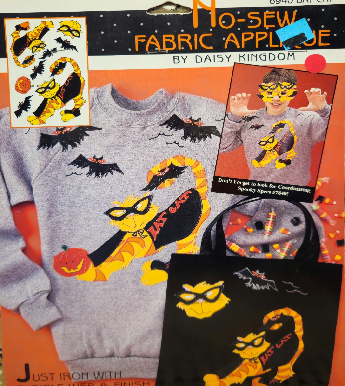 Choice of NWT Vintage Daisy Kingdom Halloween Fall Autumn No-Sew Fabric Applique