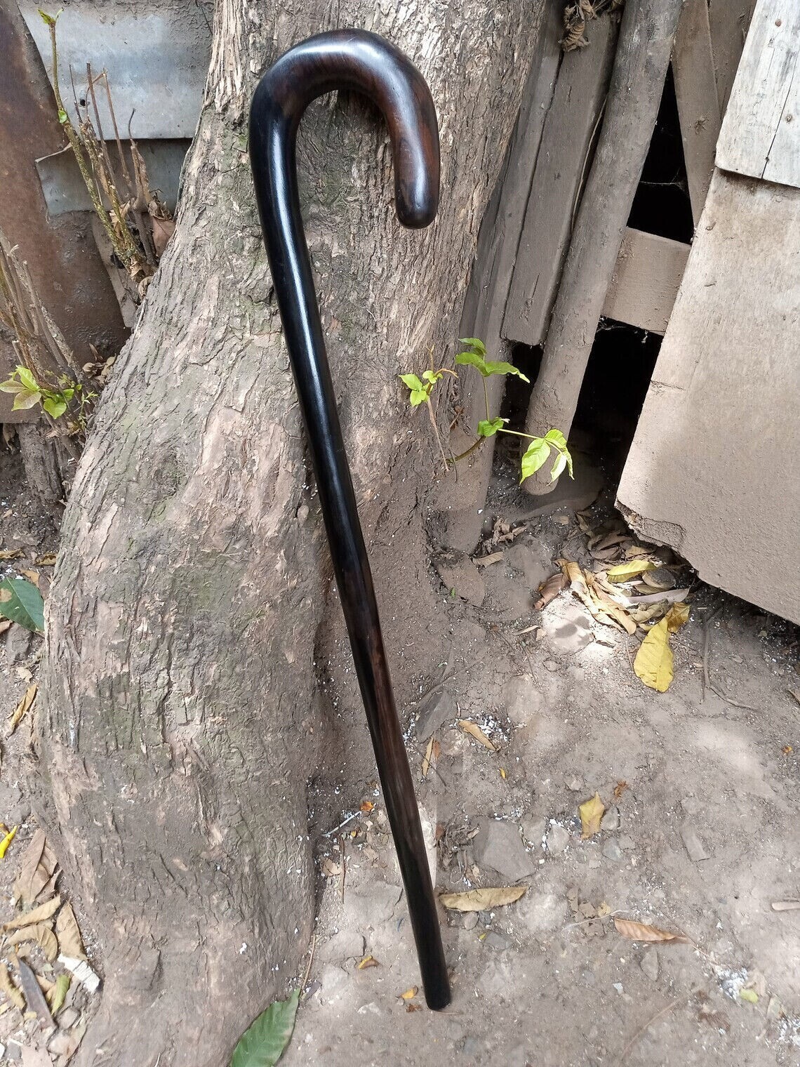 Original 1920 Style Africa Ironwood  Handmade Walking Stick Cane KenyaRose wood