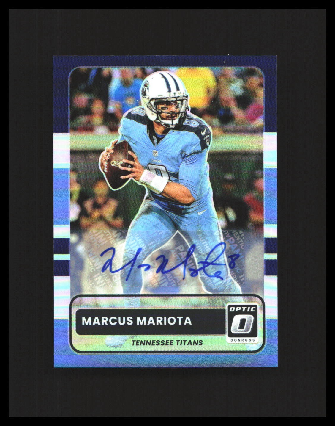 2025 Marcus Mariota Auto Panini Donruss Optic 2015 Retro #21 Tennessee Titans
