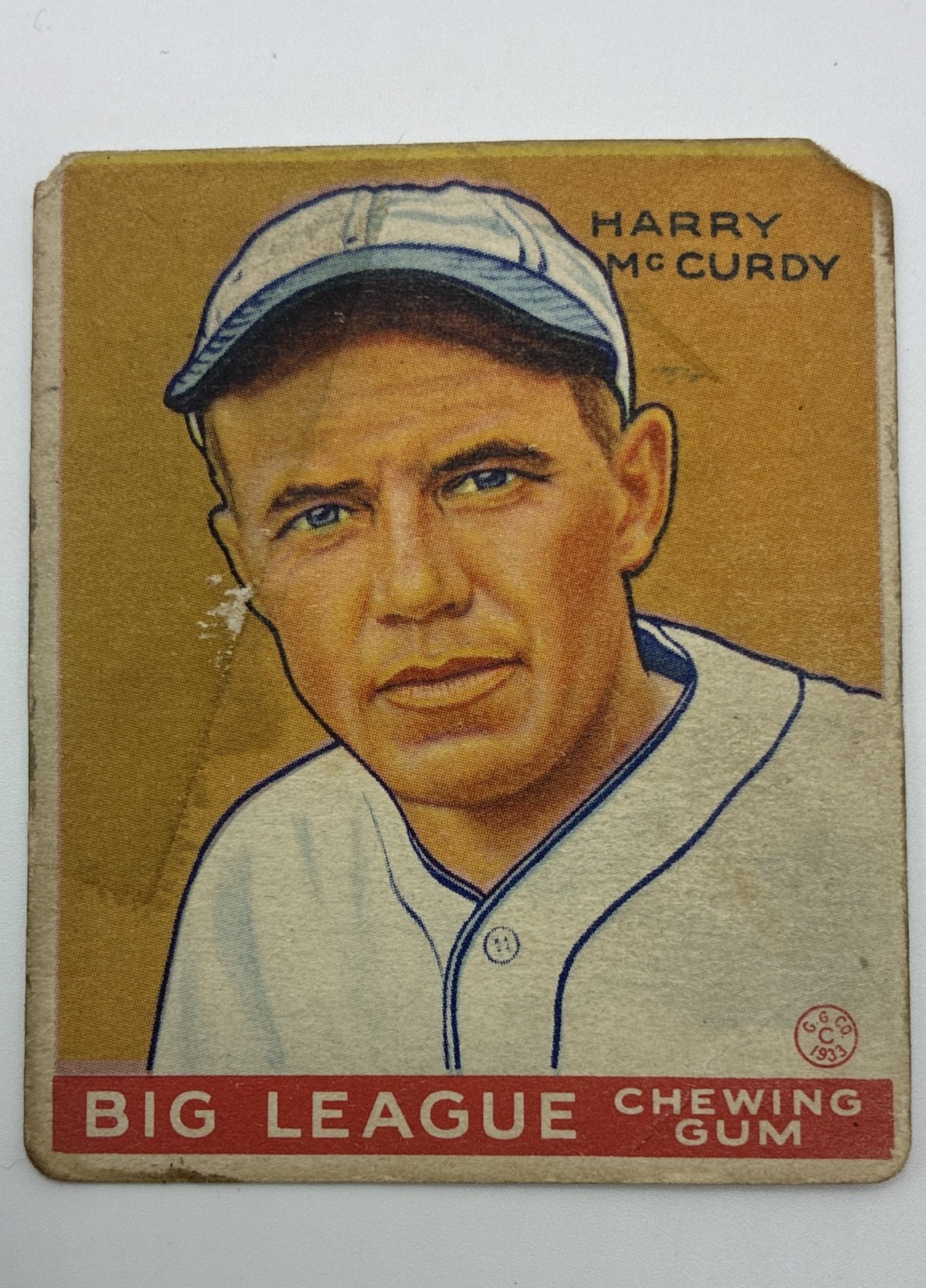 1933 Goudey Big League Chewing Gum - R319 Harry McCurdy #170 (RC)
