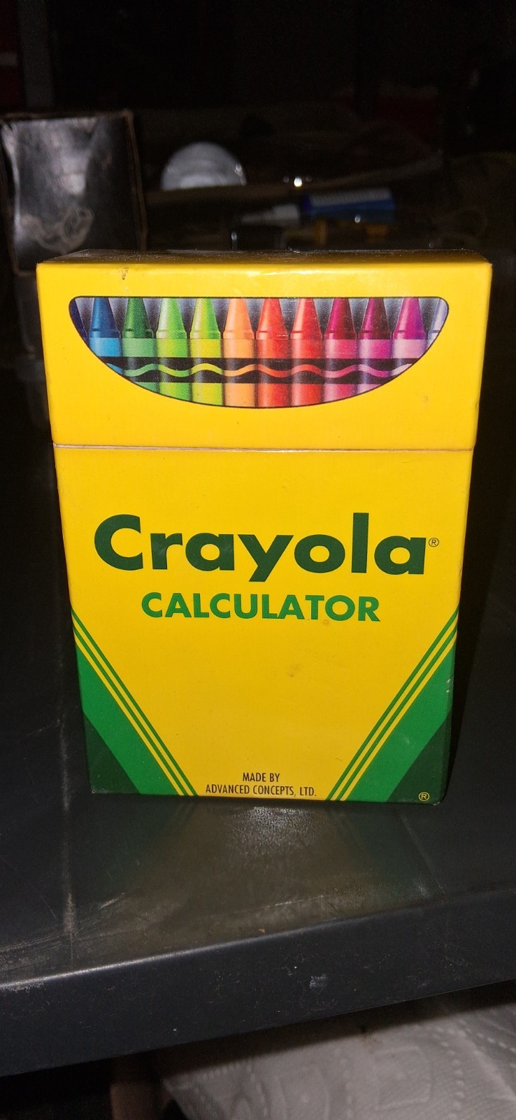 Rare Vintage Crayola Calculator Crayon Box - Tested, Working