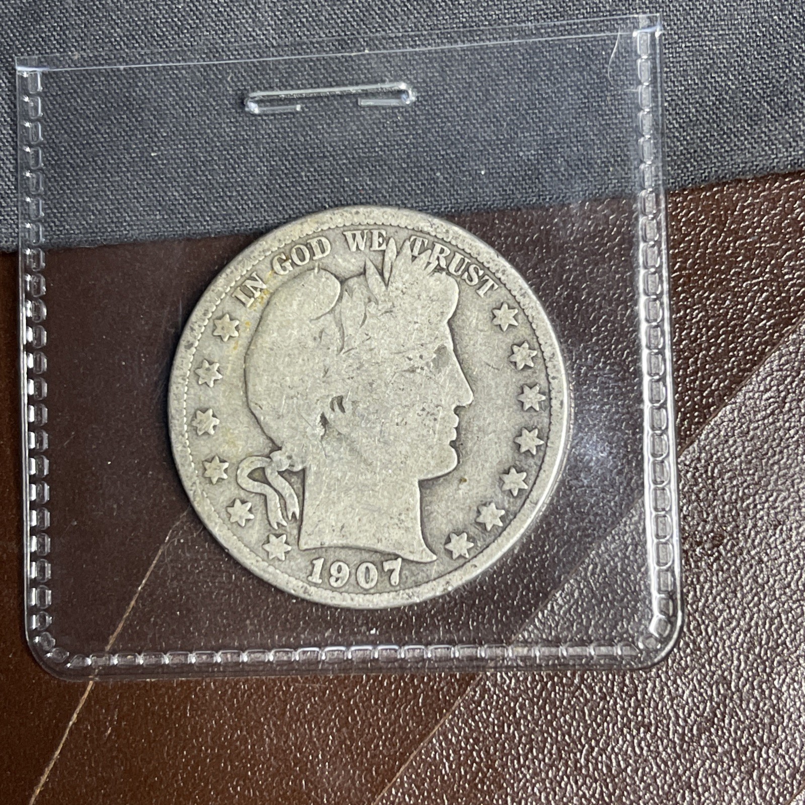 1907-D Barber Silver Half Dollar Uncertified Sharp Details Great Condition 1907-D Barber Silver Half Dollar Uncertified Sharp Details Great Condition