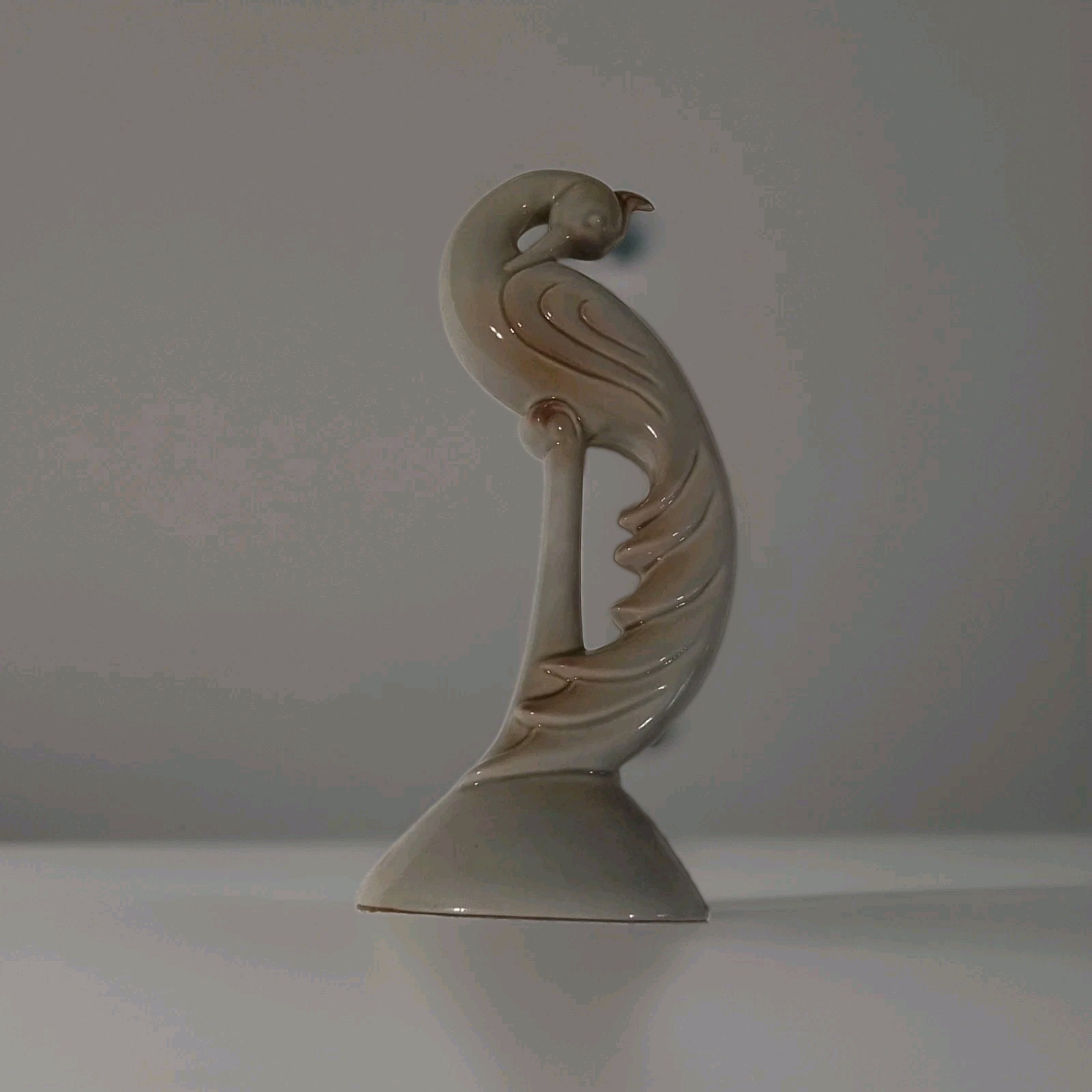 Vintage 1940s-50s Roselane Pasadena CA Pottery Peacock Figurine Vintage 1940s-50s Roselane Pasadena CA Pottery Peacock Figurine