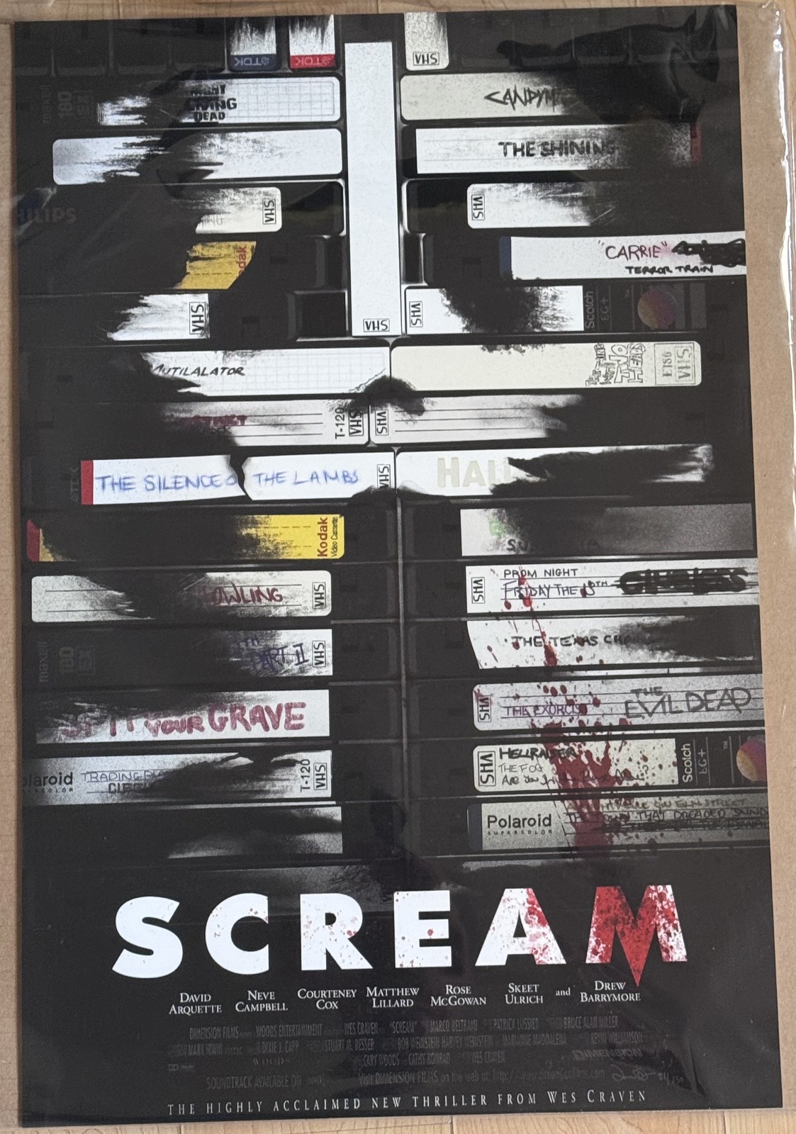 scream 1996 rare movie poster scream 1996 rare movie poster