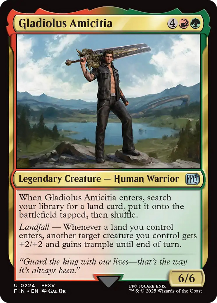 x1 Gladiolus Amicitia FIN Final Fantasy MTG 224 M/NM 1x