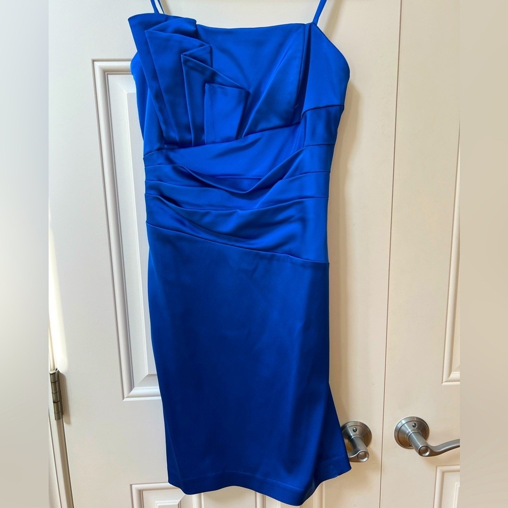Cache Beautiful royal blue silk strapless dress. Perfect condition, size 8