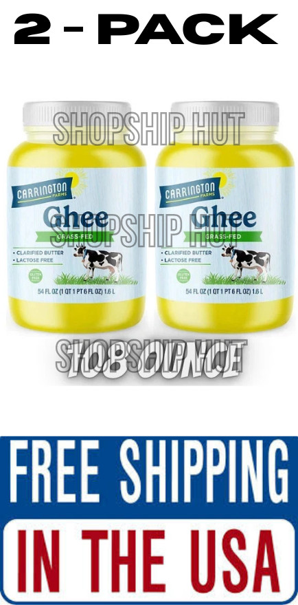 2 Pack - Carrington Farms Ghee, Pure, High-Quality Clarified Butter 54 oz. FRESH