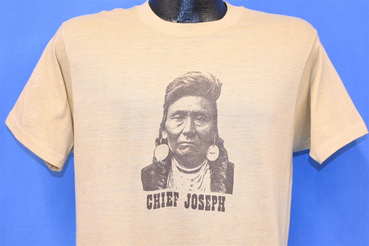 vintage 80s CHIEF JOSEPH THE YOUNGER NEZ PERCE NATIVE AMERICAN t-shirt MEDIUM M
