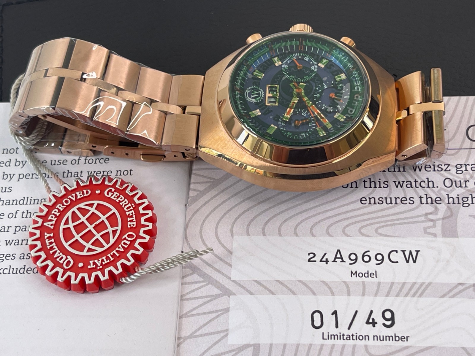Constantin Weisz Cushion Big Date Chronograph Watch Limited Edition #1 only 49