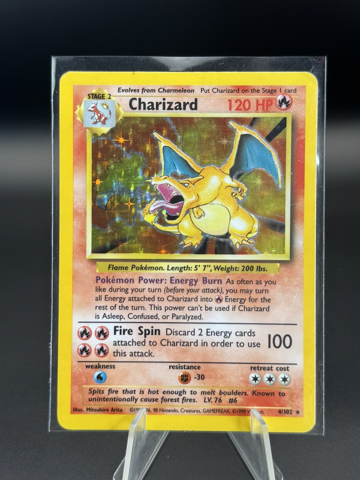 Pokémon TCG - Charizard - 4/102 - Holo - Rare - Base Set Unlimited HP