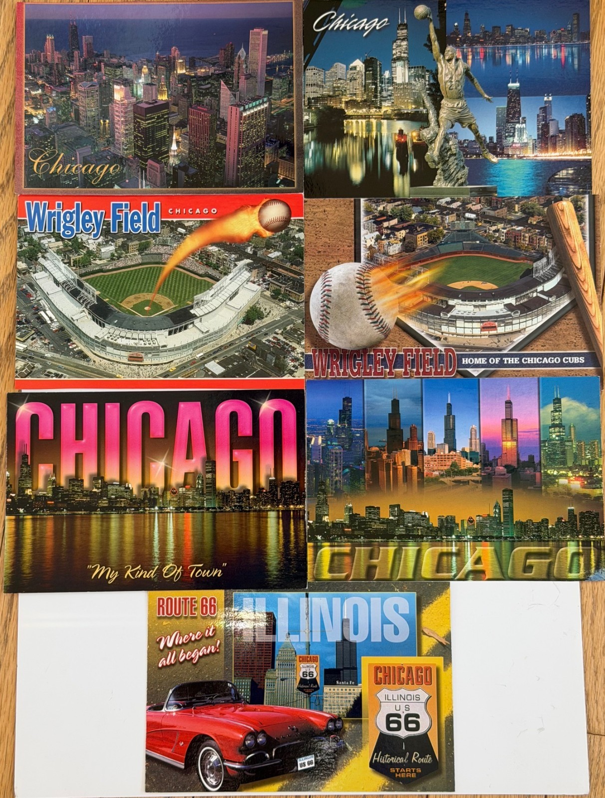 Chicago Illinois Postcards Lot Set 7 New 4 x 6 Cubs Jordan Route 66 Wrigley Chicago Illinois Postcards Lot Set 7 New 4 x 6 Cubs Jordan Route 66 Wrigley