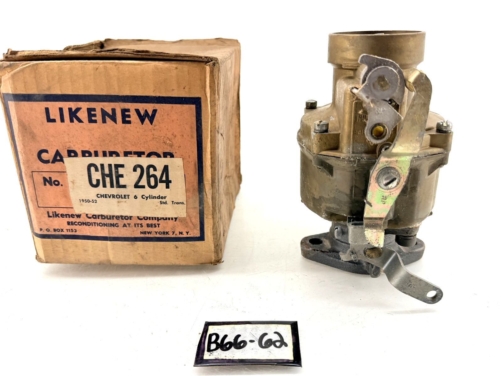 NOS Rochester 1950 - 1959 Chevrolet Car Truck Model B RP Carburetor Carb B66-62