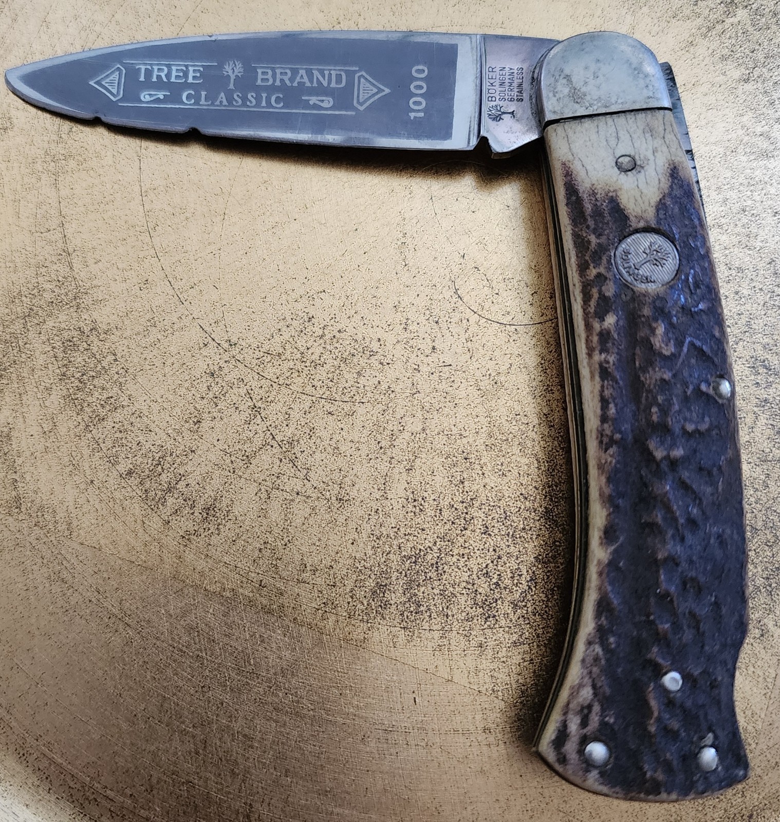 BOKER TREE BRAND SS Classic 1000 Single Blade Made In Germany Excellent BOKER TREE BRAND SS Classic 1000 Single Blade Made In Germany Excellent