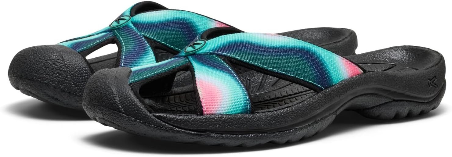 NEW-KEEN Women\'s Bali Slip On Closed Toe Flip-Flops, Destination Pack, Women\'s 7