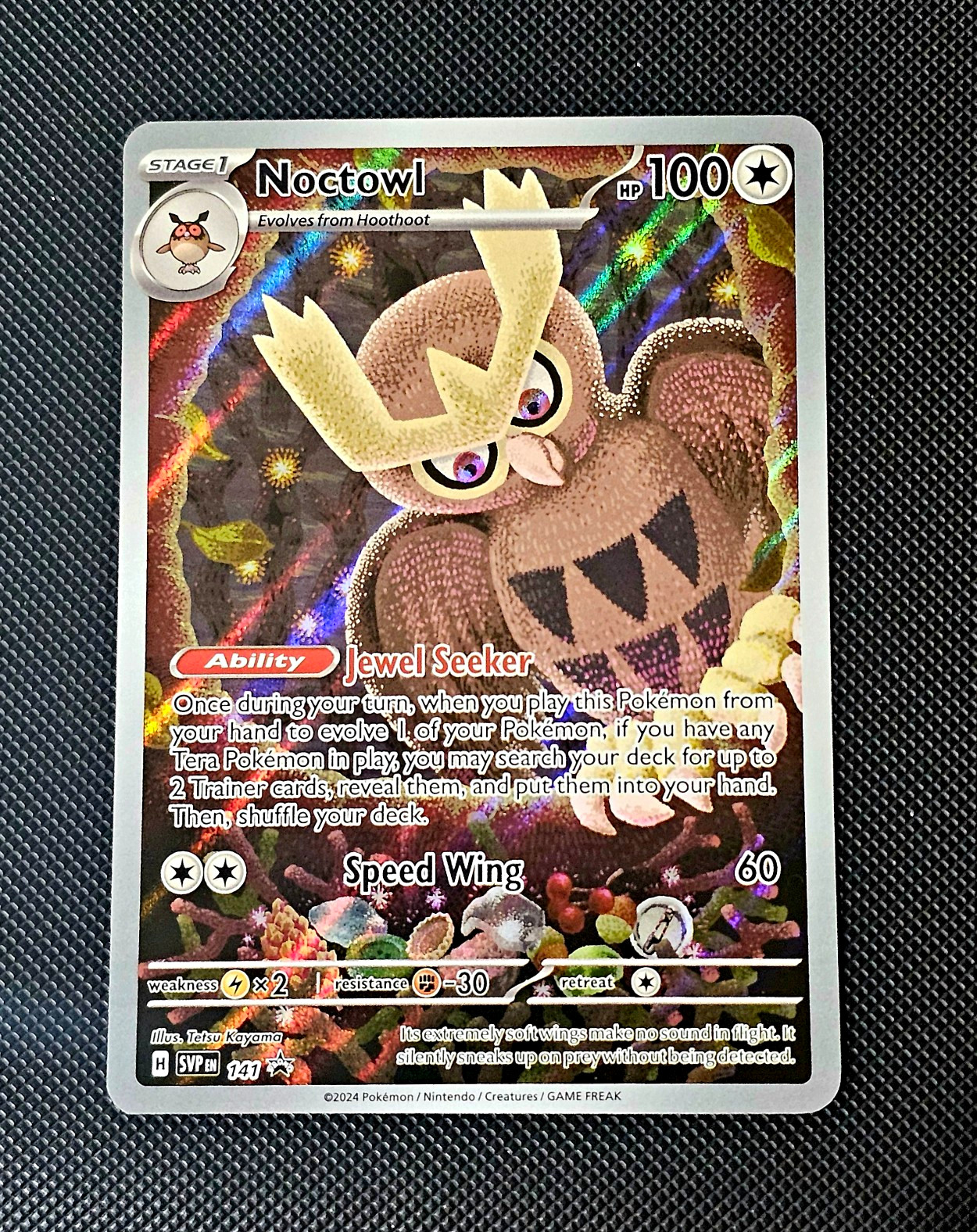 Pokémon Noctowl No. 141 Black Star Promo Paldean Fates EN⭐ Full Art Holo NM Pokémon Noctowl No. 141 Black Star Promo Paldean Fates EN⭐ Full Art Holo NM