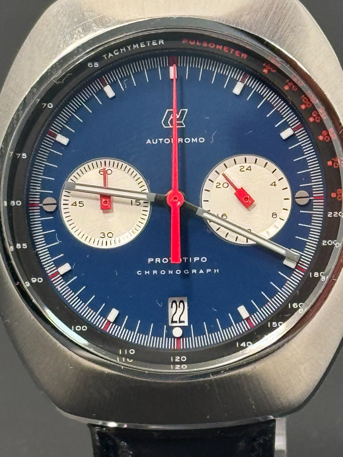 Autodromo Prototipo Chronograph Blue Dial Meca-Quartz Steel Rally Watch BP-003