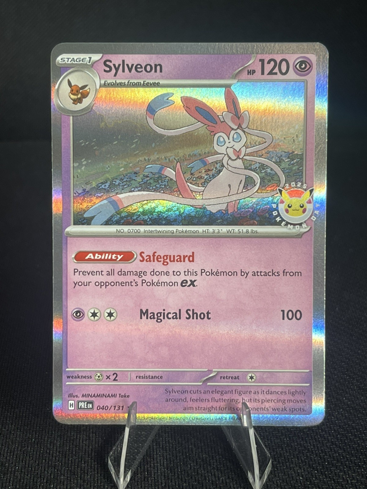 Sylveon (Pokemon Day) - 040/131 Prismatic Evolutions (PRE) Pokemon TCG NM Sylveon (Pokemon Day) - 040/131 Prismatic Evolutions (PRE) Pokemon TCG NM
