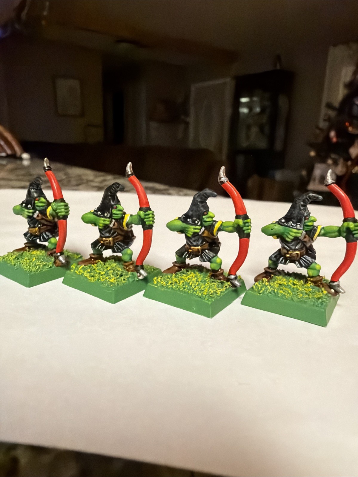 Warhammer Goblin Archer  PRO PAINTED Vintage (4) Lot