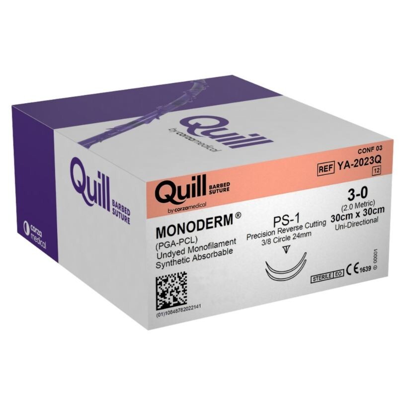 *12-Pieces* Quill Barbed Suture Monofilament 12\