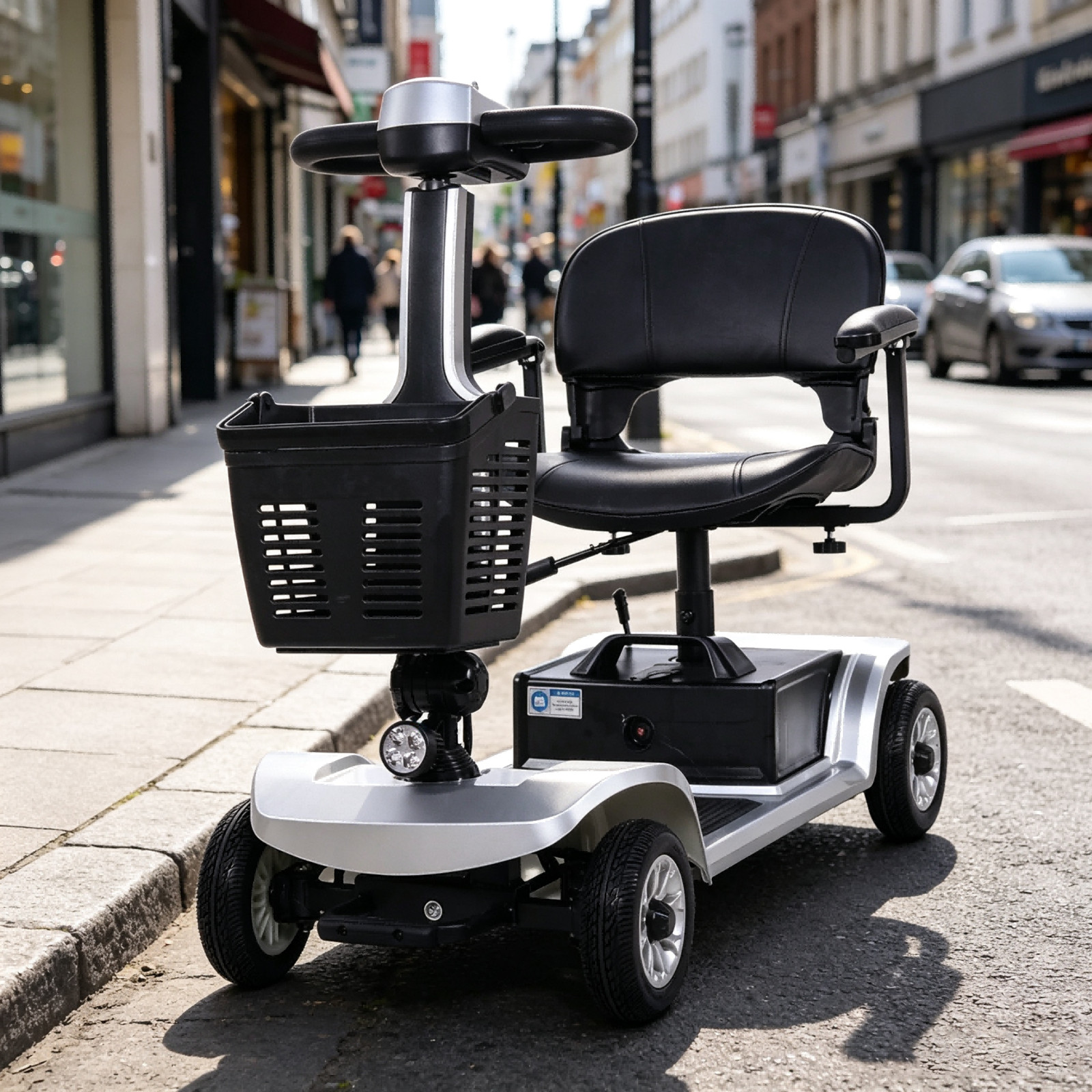Foldable and portable 4-wheel electric scooter for adult outdoor use 250W motor