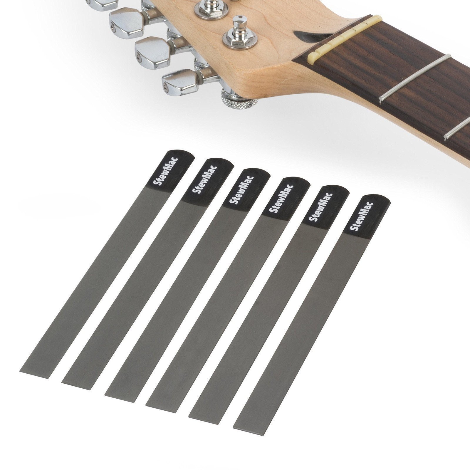 StewMac Gauged Nut Slotting File Set for Electric Guitar, for Medium Strings...