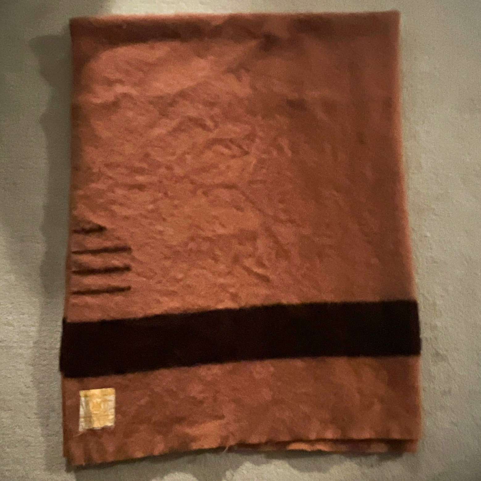 VTG Hudson\'s Bay Company 4 Point Blanket Brown/Dark Brown Striped 79 x 60 in