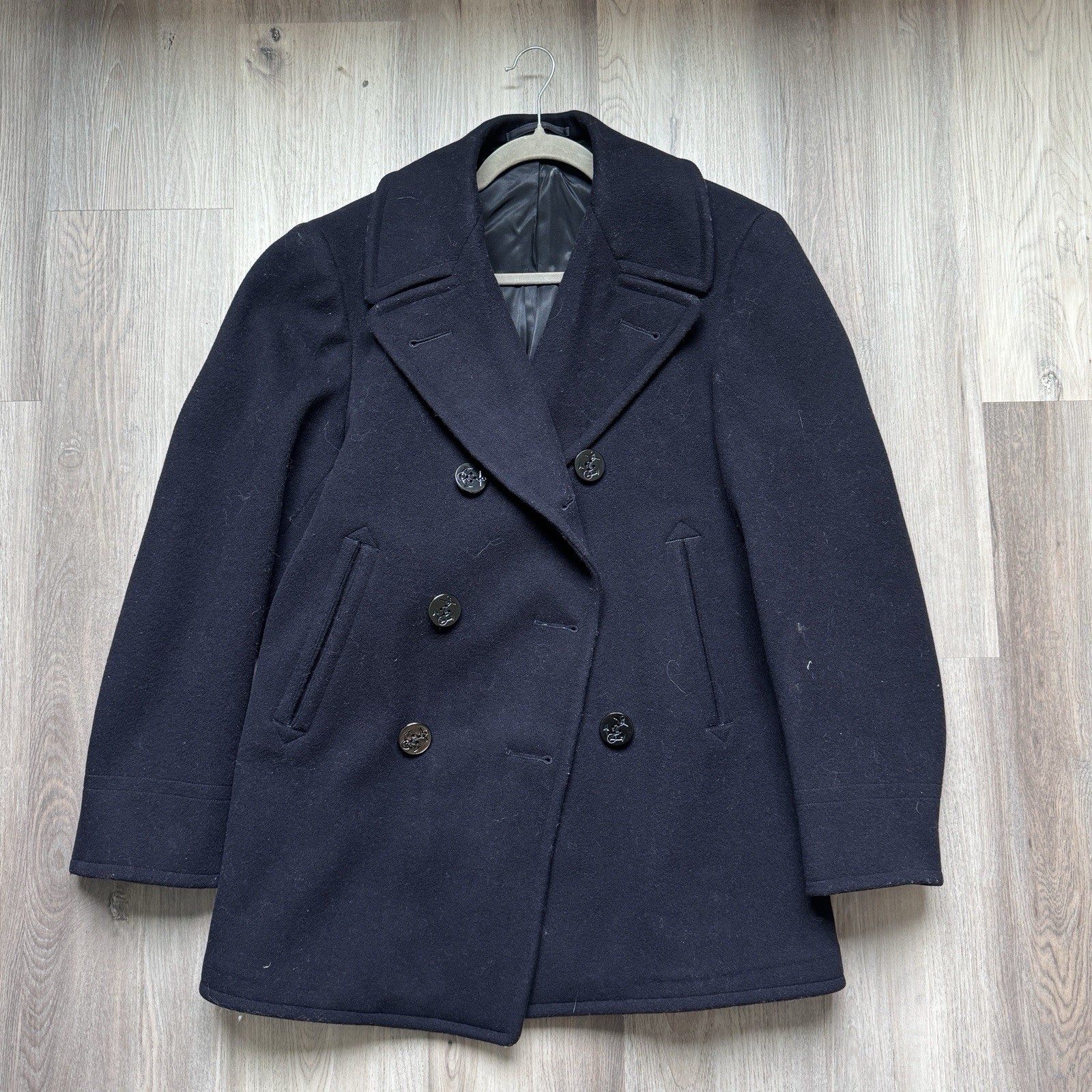 Original WW2 U.S. Navy Sailor's Named Navy Blue Wool Pea Coat, Named to Sailor Original WW2 U.S. Navy Sailor's Named Navy Blue Wool Pea Coat, Named to Sailor