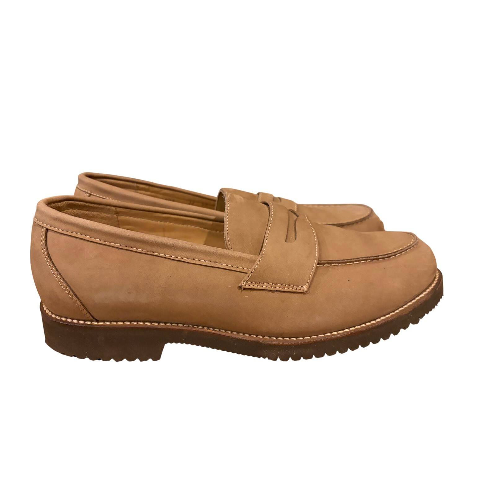 Vtg LL Bean Sand Summer Brown Bear Penny Loafers Vibram BP73 Size 11 W Vtg LL Bean Sand Summer Brown Bear Penny Loafers Vibram BP73 Size 11 W