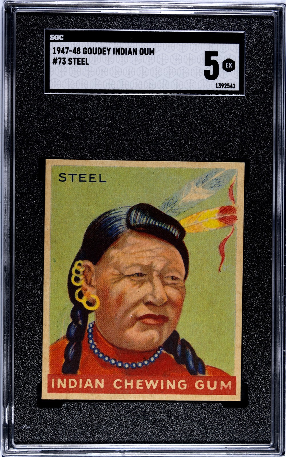 1947 Goudey Indian Gum # 73 Steel SGC 5 EX
