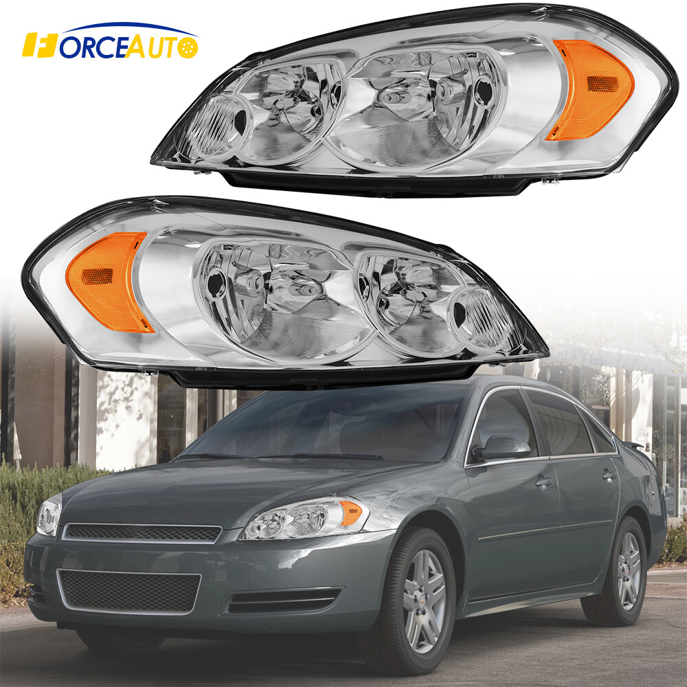 Box(2) Chrome Amber Corner Headlights For Chevy 06-13 Impala 2006-07 Monte Carlo