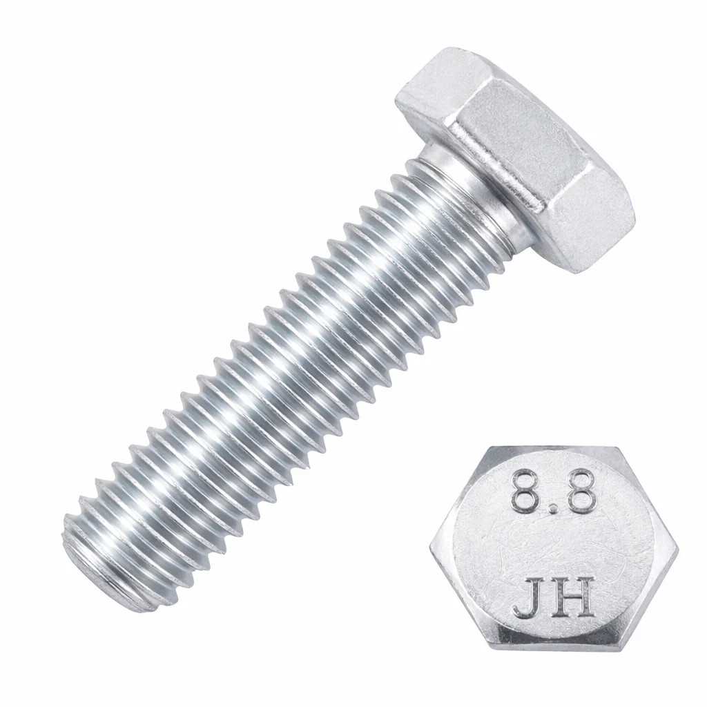 BULK BOX M8-1.25 x 40 MM DIN931 / ISO4014 Coarse Hex Cap Zinc CR+3 925pcs