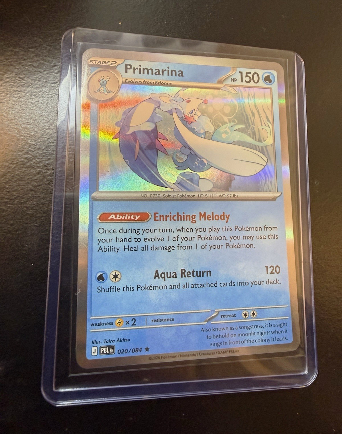 Pokemon TCG BREAKpoint 3-Card Holo Lot Primarina 020/084 Brave Bangle 104/084