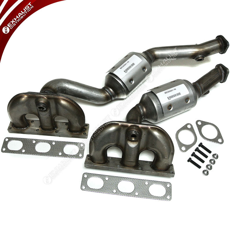 BMW 325xi 2.5L Manifold Catalytic Converters 2001-2005 Front and Rear 2 Pieces