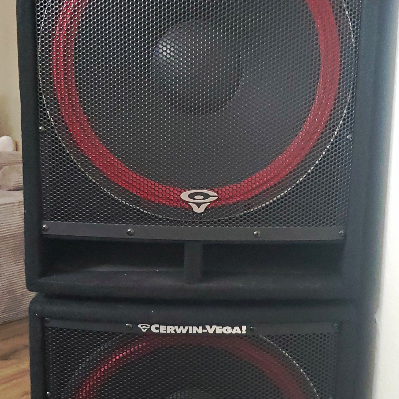 2 Speakers. The Cerwin-Vega CVi-118S Retails for $599.99 each