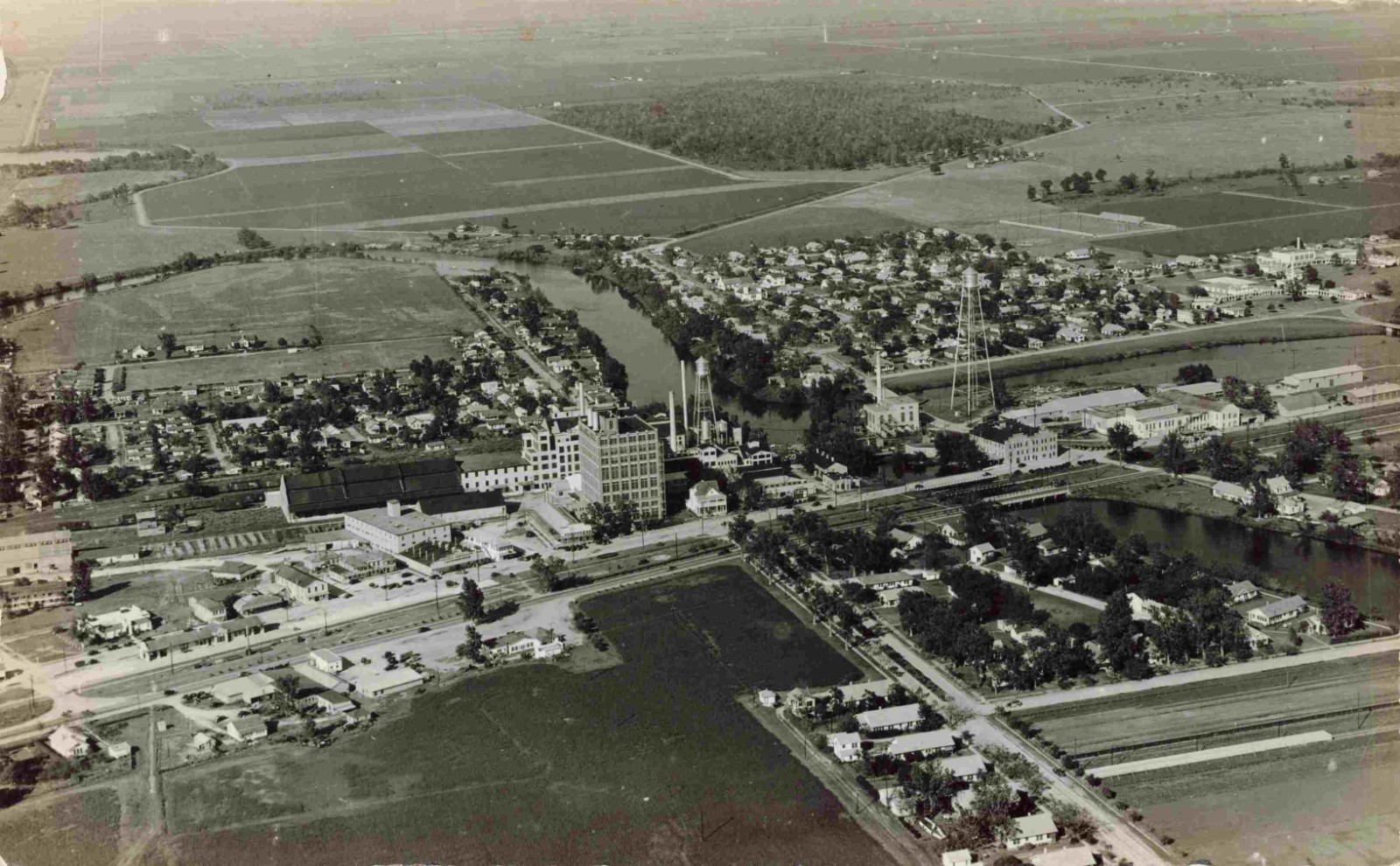 An Aerial View Of Sugarland, Texas TX RPPC