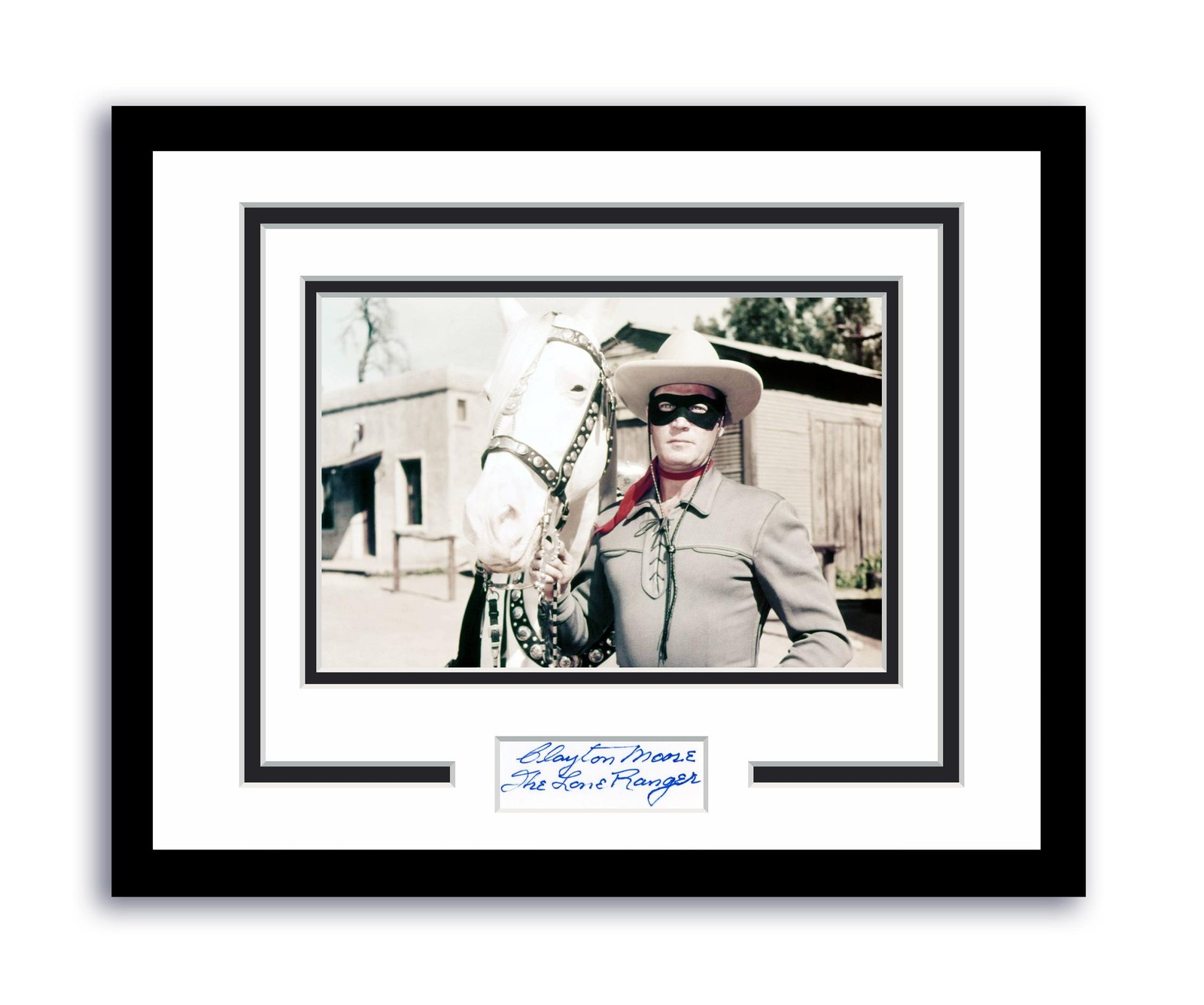 The Lone Ranger Clayton Moore Autographed Signed 11x14 Framed Photo ACOA