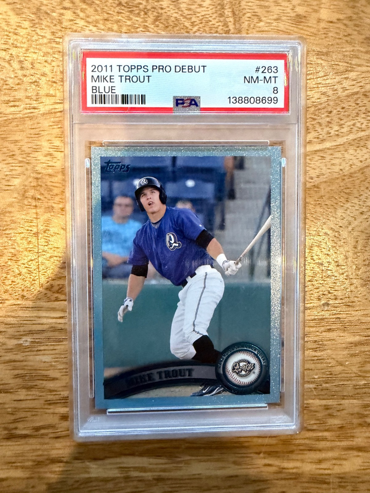 2011 Topps Pro Debut Mike Trout Blue /309 PSA 8 2011 Topps Pro Debut Mike Trout Blue /309 PSA 8