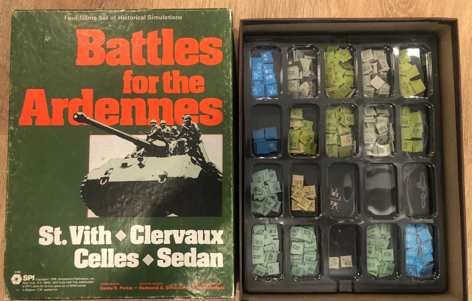 SPI Wargame Battles for the Ardennes, Boxed Game, Complete