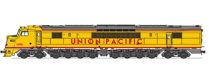 Broadway Limited 2510 HO Union Pacific Baldwin Centipede A-A Set #1600A,1601A