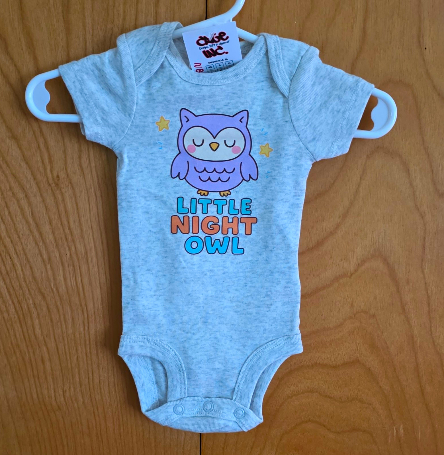 Simple Joys by Carter's Newborn Gray Cotton Short Sleeve Owl One piece snap Simple Joys by Carter's Newborn Gray Cotton Short Sleeve Owl One piece snap