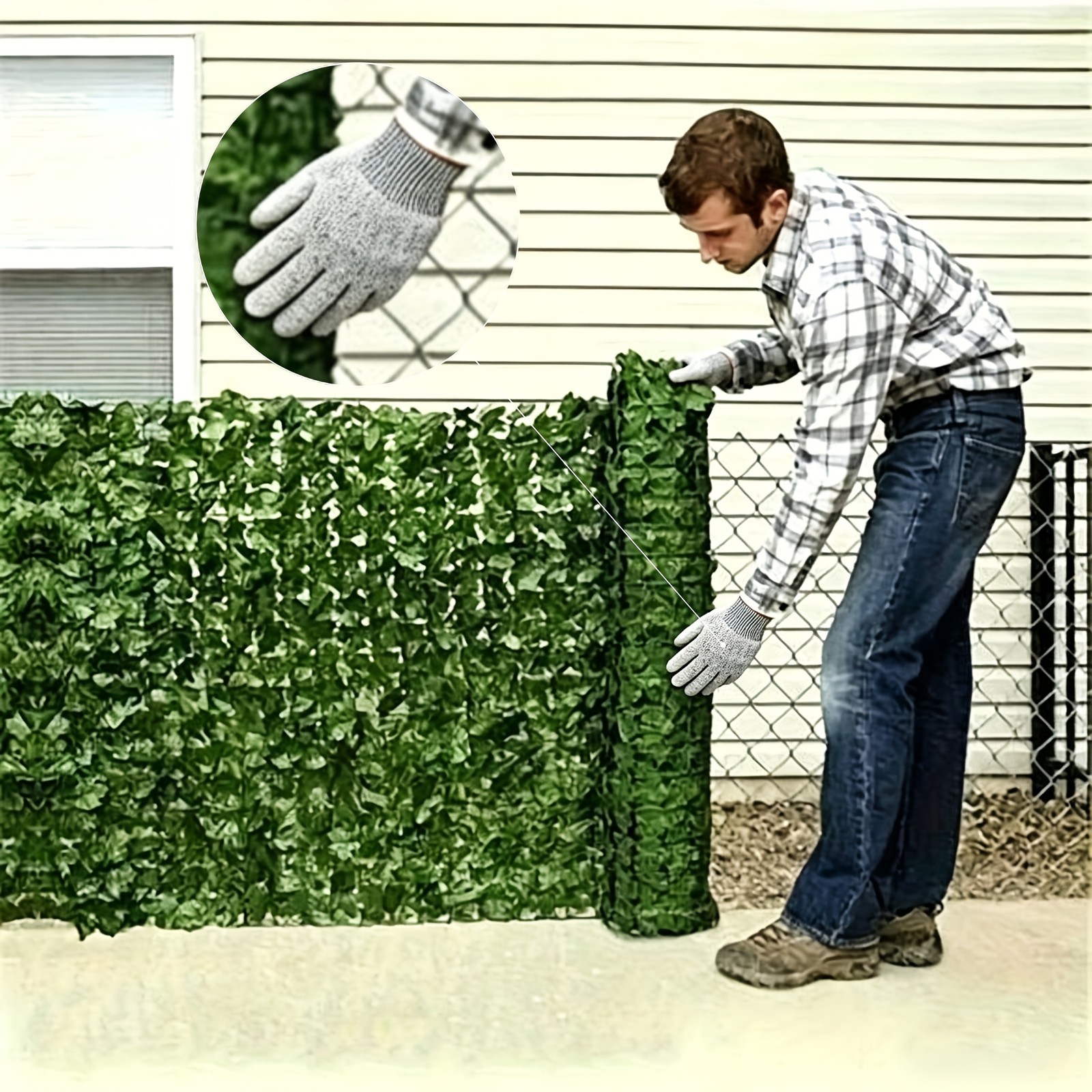 119 X 40 Inch Artificial Ivy for privacy Screen Realistic Fau Greenery Wall Pane 119 X 40 Inch Artificial Ivy for privacy Screen Realistic Fau Greenery Wall Pane