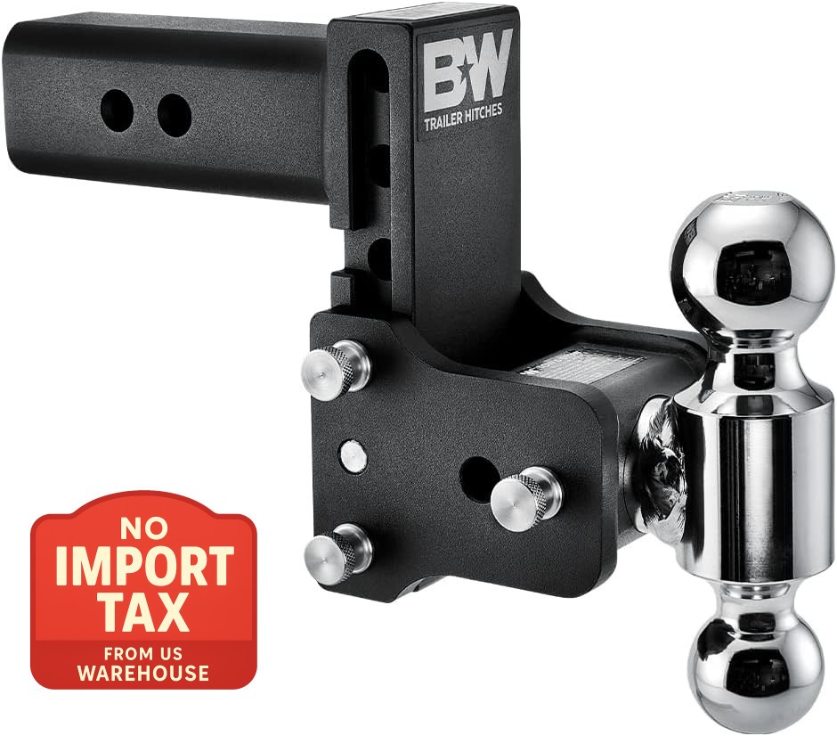 B&W Trailer Hitches Tow & Stow Adjustable Trailer Hitch Ball Mount - Fits 2.5\
