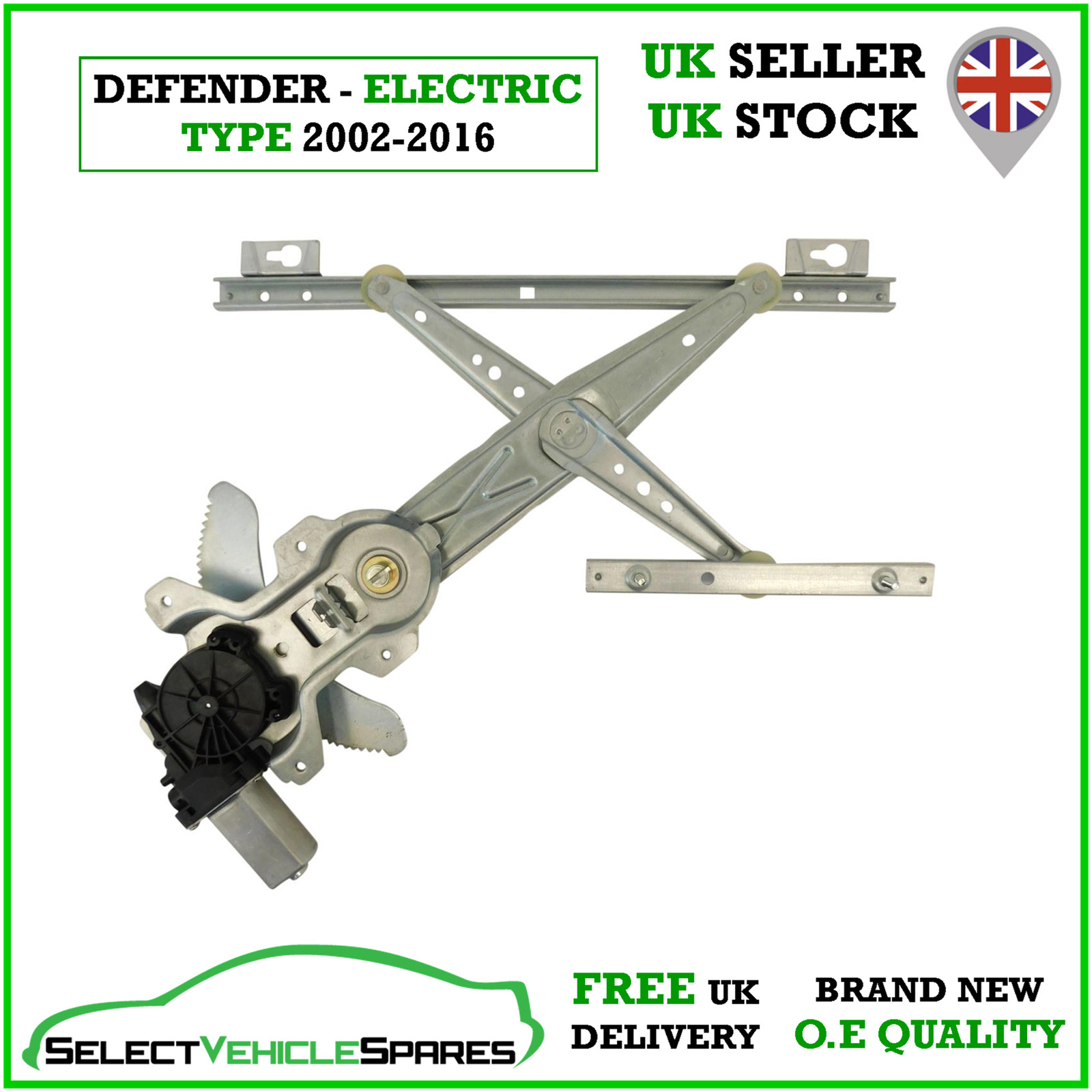 NEW LAND ROVER DEFENDER FRONT RIGHT ELECTRIC WINDOW REGULATOR & MOTOR 2002-2016